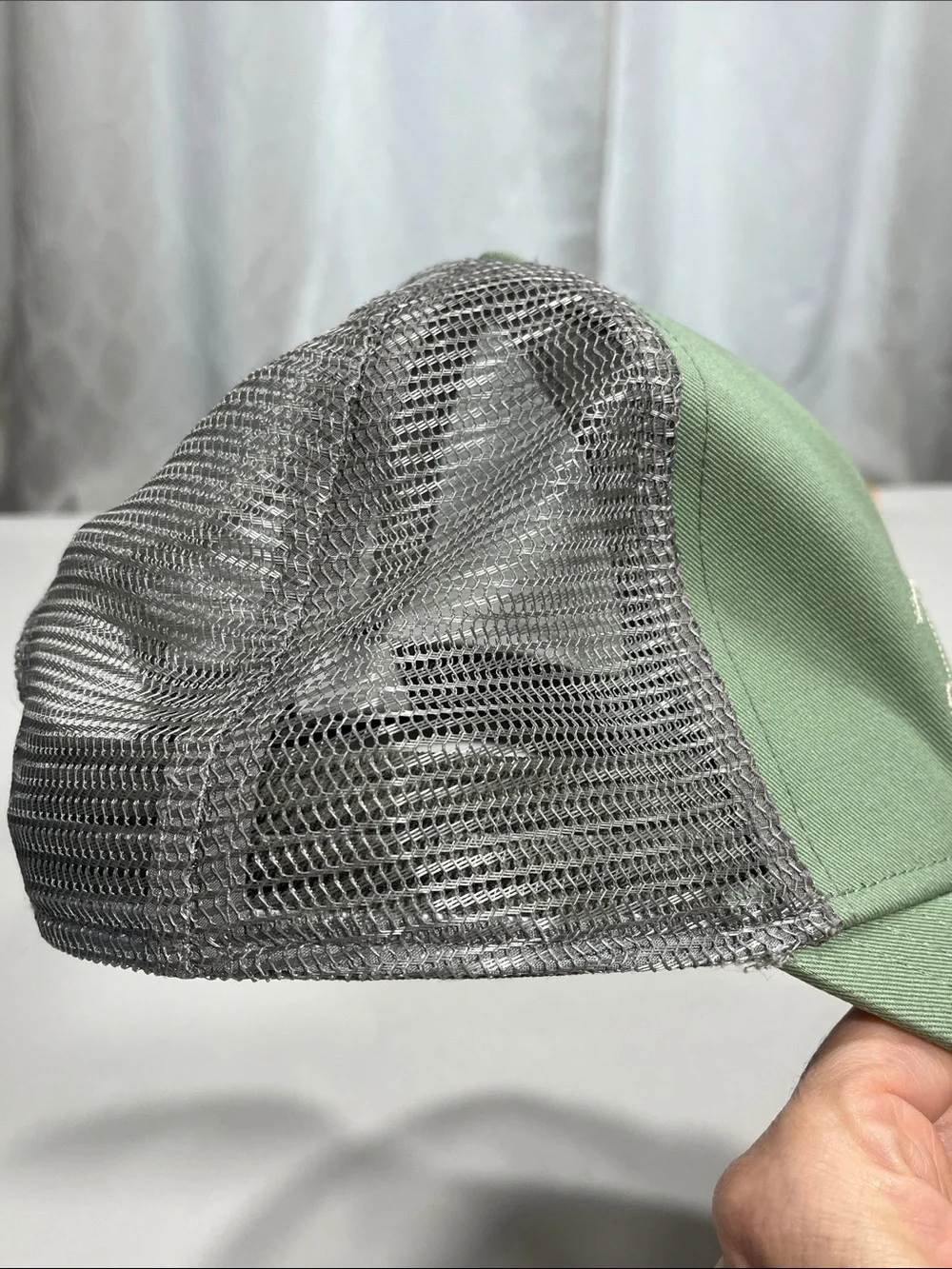 Dakine Script Logo Trucker Hat Sage Green Gray Mesh Snapback Adjustable